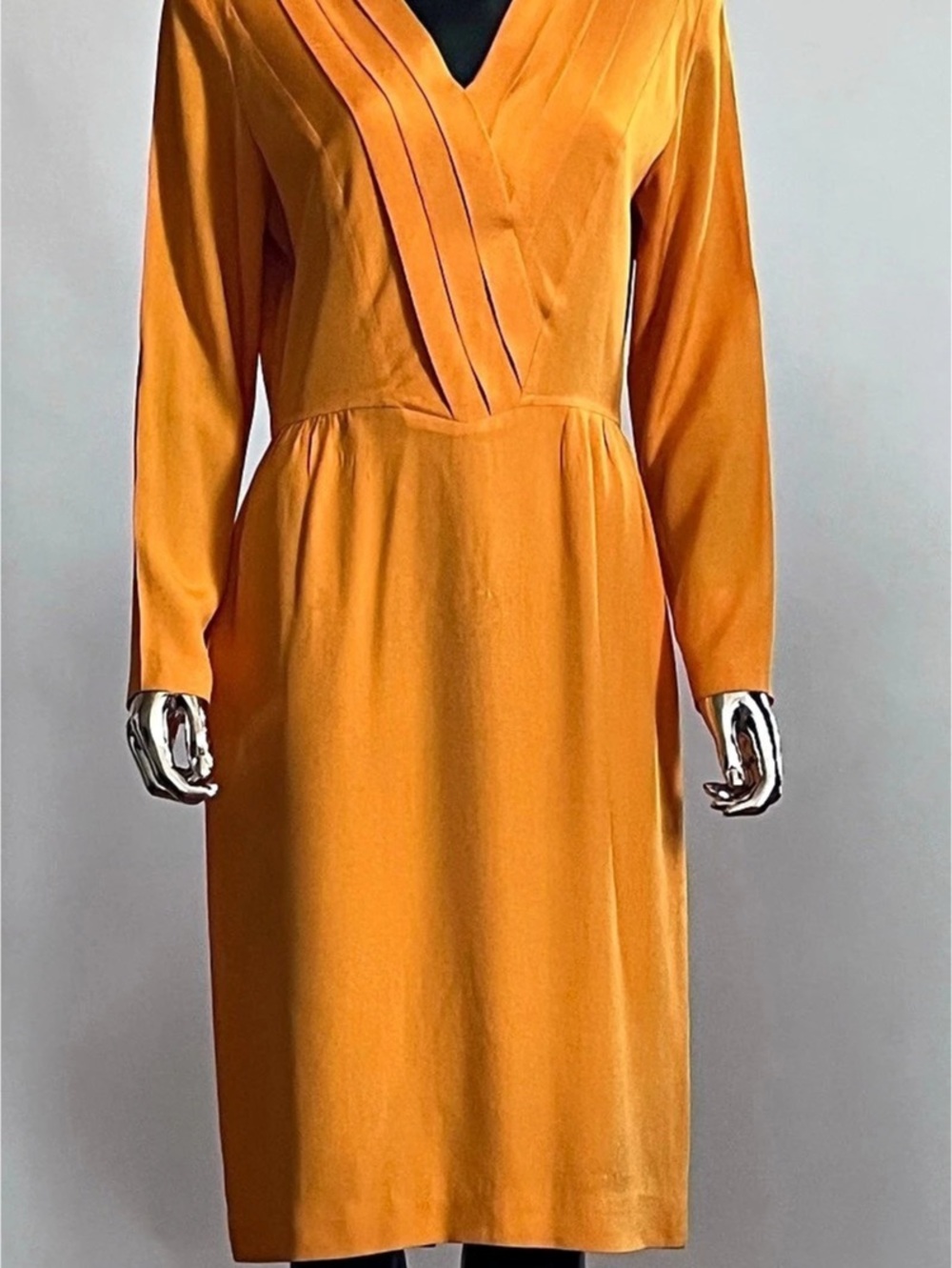 Talbots Long Sleeve Mini Dress in Orange Size 10 Like New